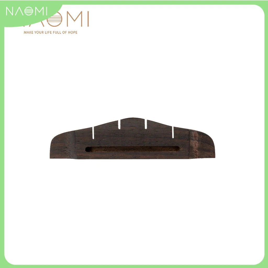 NAOMI Rosewood Bridge Nice Slotted Hawaii Guitar For 23 Inch Concert Ukulele | Parts & Accessories