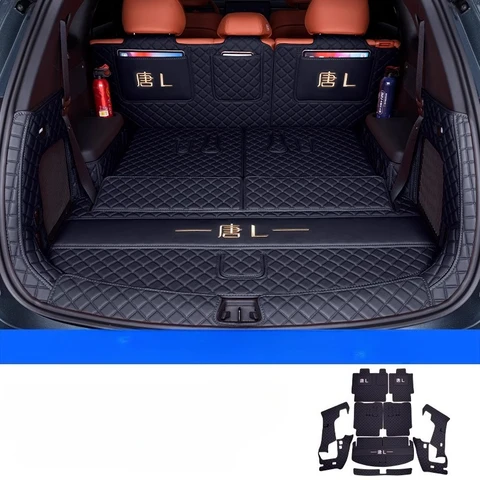 Для BYD TANG L DM/EV 2025 2026 кожаный автомобильный коврик для багажника, подушка багажника, коврик для багажника, лоток для заднего багажника, чехол для багажа, защита