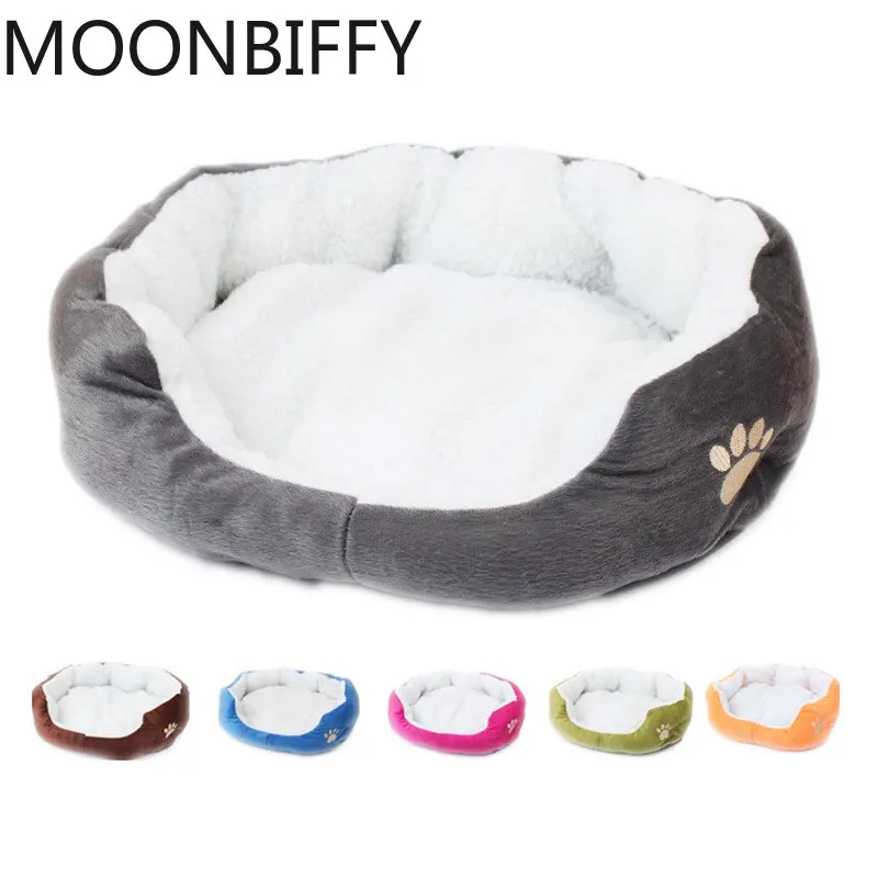 Cute Cat Bed Warm Pet House Kitten Cushion Comfort Cat House Puppy Nest Small Dog Mat Supplies Bed for Cats Dog Accessories