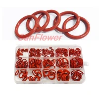 boxed 100 250pcs o rings red silicone vmq seal sealing o rings silicon washer rubber o ring set assortment kit set box ring