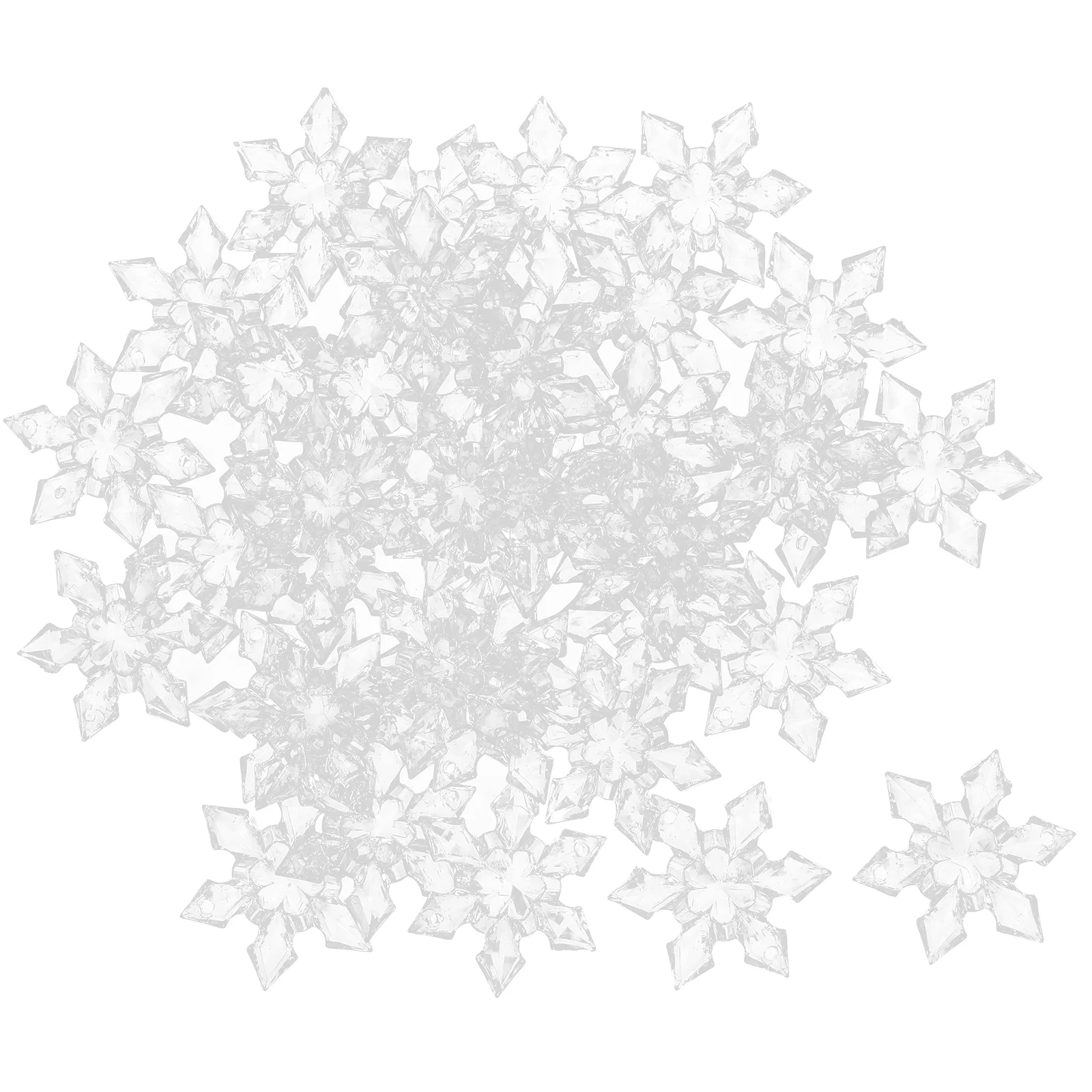 

50 Pcs Xmas Tree Hanging Decor Snowflake Pendants Decorations Scene Layout Supplies Christmas Party Props Variety