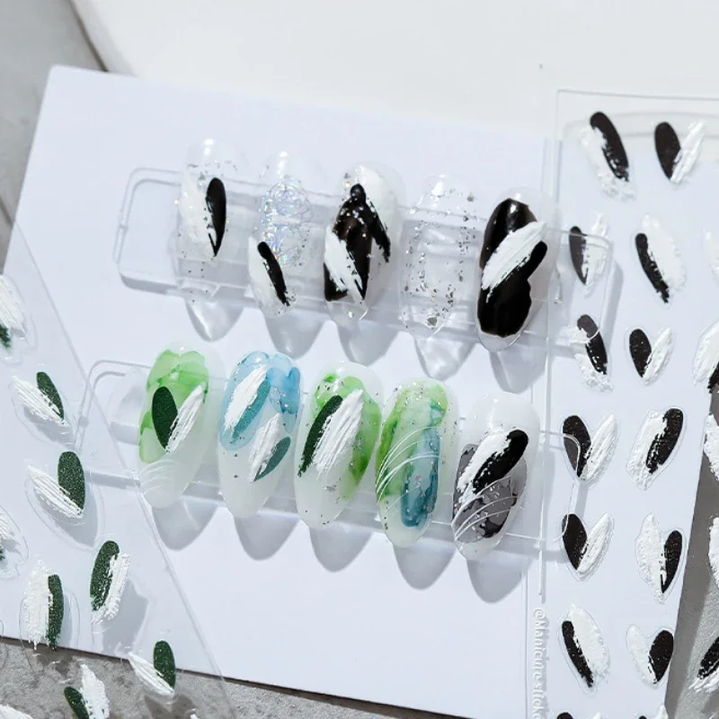 Цветной пластырь Love Heart 5D рельефные рельефы самоклеящиеся украшения для ногтей