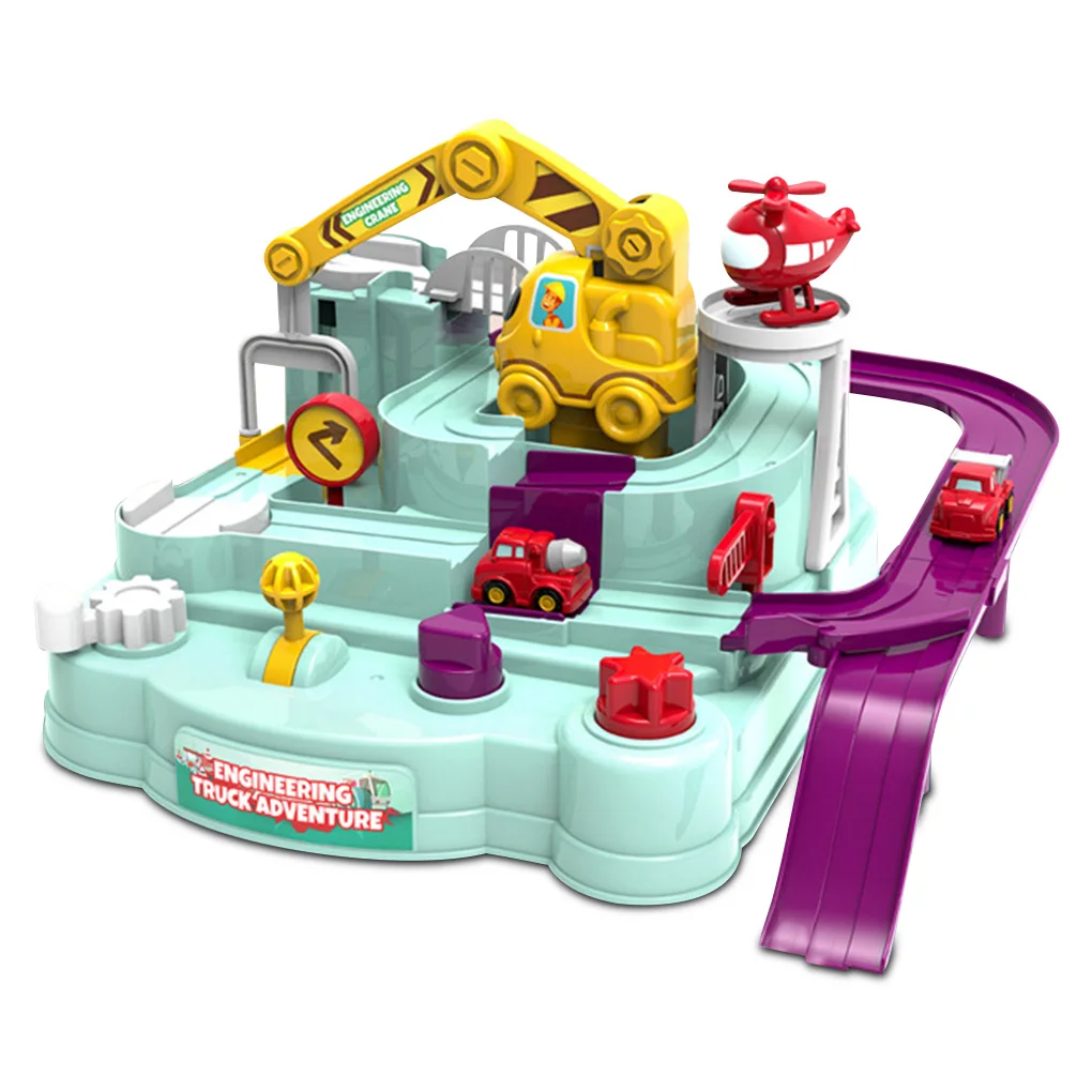 

Toddlers Car Adventure Toys Interactive Table Race Track Household Holiday Party Vehicle Preschool Boys Playset Craft