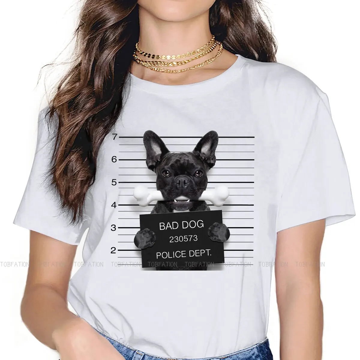 

Футболки Mugshot Homme с французским бульдогом Сильный Мини-собака Оригинальная одежда 5XL