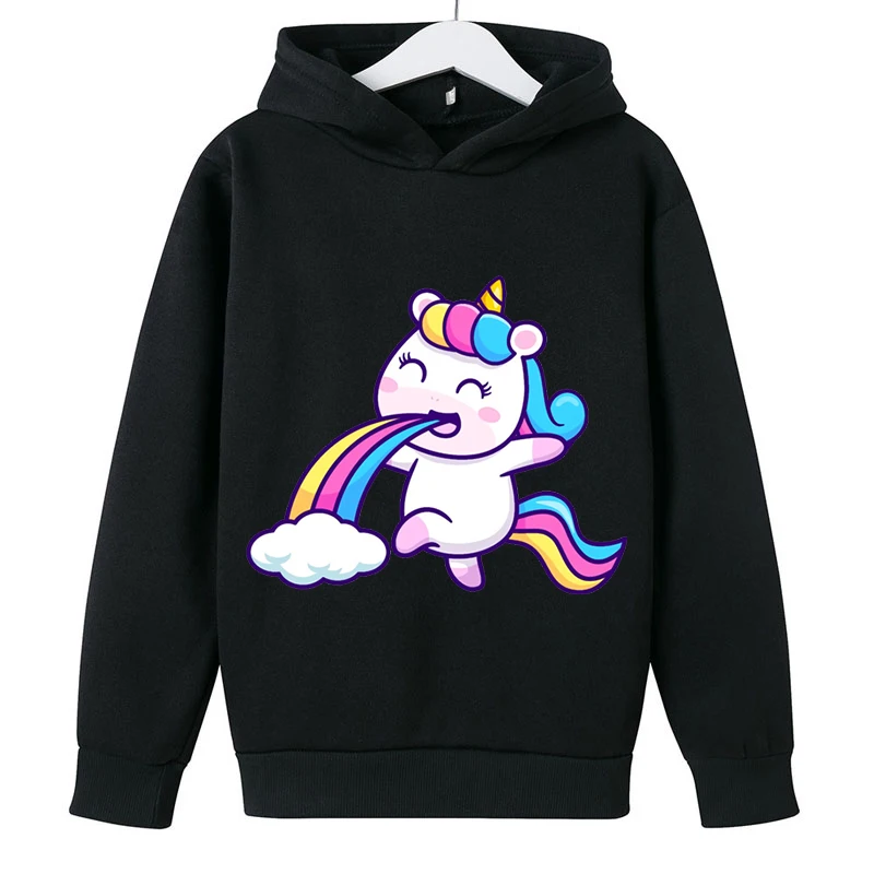 

Children Hoodie Uniocrn Girls Jogging Boys Cartoon Pullovers Sweatshirt Top Children's Kids Hoodies Clothes Moletons