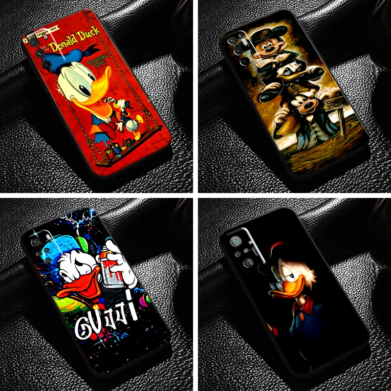 

Cute Don Donald Fauntleroy Duck For Xiaomi Redmi Note 10 10S Pro Max Note 10T 5G Phone Case Silicone Cover Funda Carcasa Black