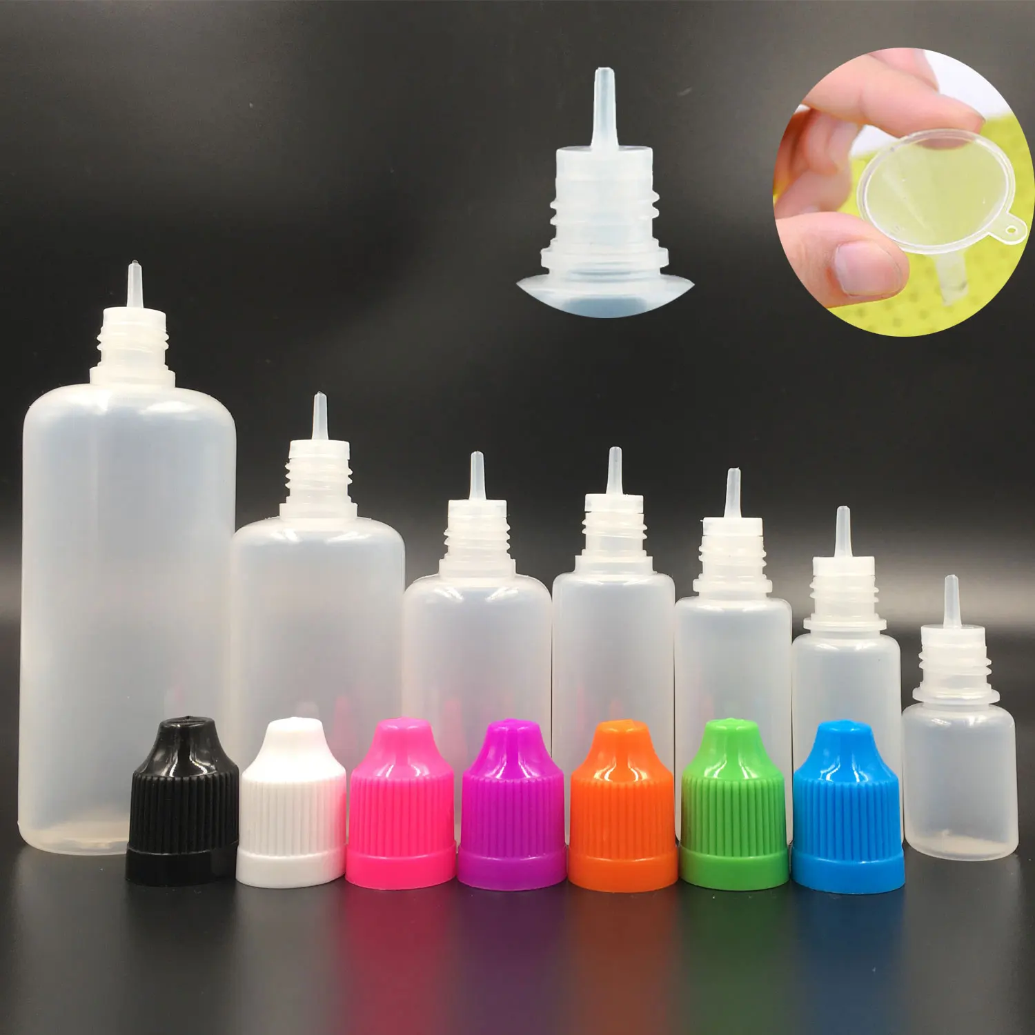 

10PCS X 5ML-30ML Plastic Squeezable Dropper Bottles LDPE Empty E Liquid Juice Oil Eye Jars Containers with Caps Dropper Tips
