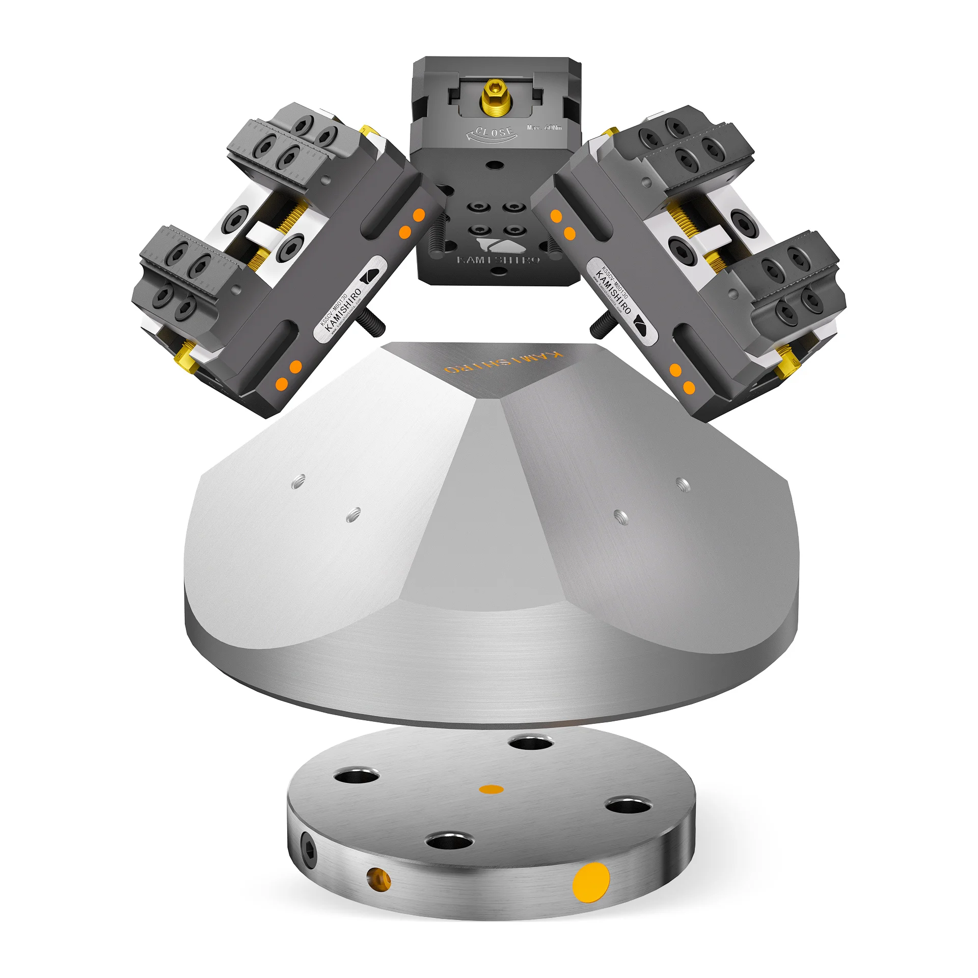 5-осевой фрезерный станок с ЧПУ Быстросменные 3-сторонние пирамиды система