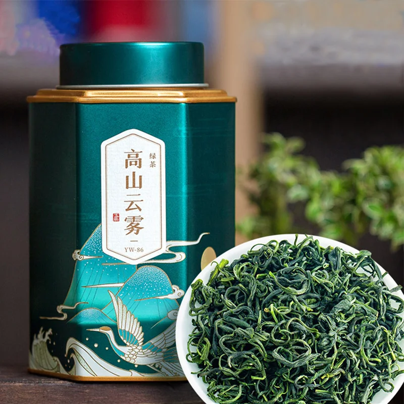 

2022 7A China High Mountain YunWu MaoFeng Green Tea Fragrant RiZhao Green Tea Health Care Loss Slimming Tea125g/can