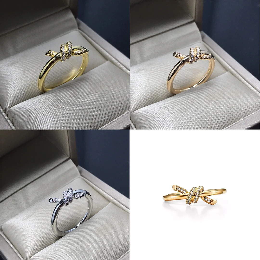 

Luxury Jewelry Born In 1837. 100% 925 Sterling Silver Intertwined Women's Rings. Amazing Knot Design. Holiday Gifts