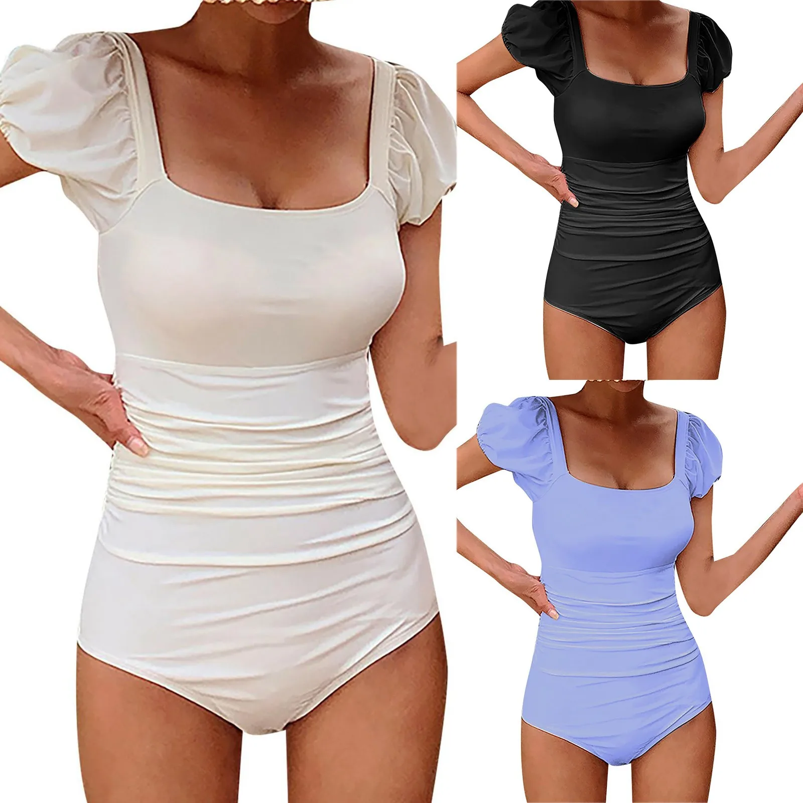 

Новинка 2023, Женские однотонные консервативные облегающие закрывающие талию бретельки, популярные весенние Пузырьковые женские топы-бикини