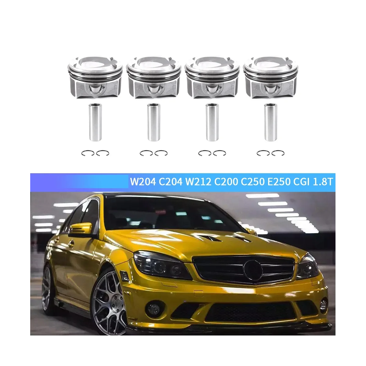 Набор колец для поршней диаметром 1 8 мм 4 шт. Mercedes Benz W204 C204 W212 C200 C250 E250 CGI 2710305017 T