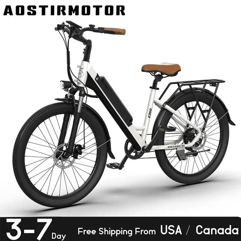 

AOSTIRMOTOR 350W Elecitrc Bike 36V 15AH Lithium Battery 40KM/H Ebike for Adults 20inch Electric Bicycle 80KM E-Bike US Stock