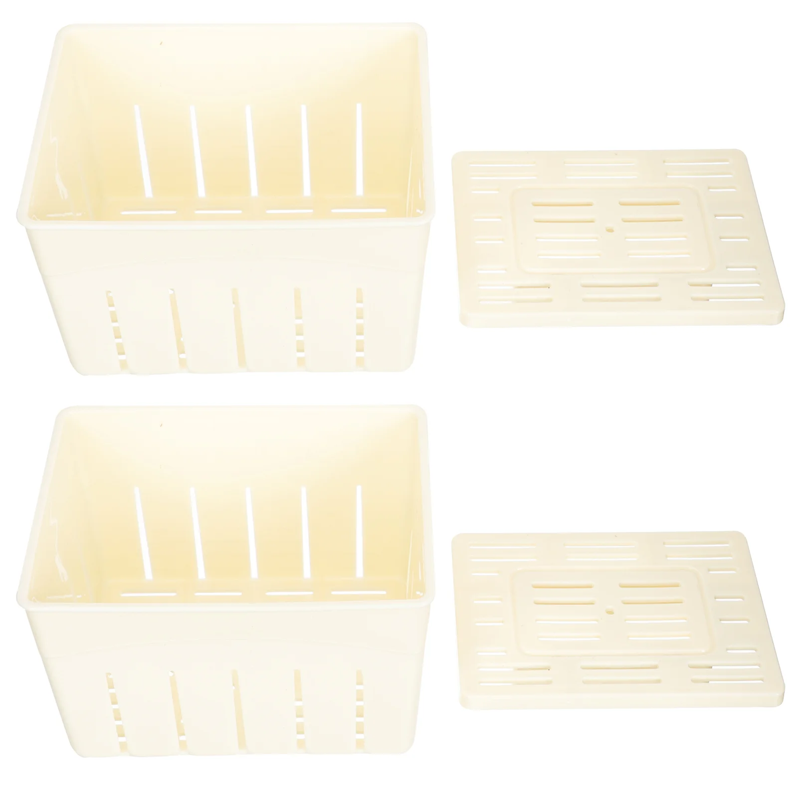 

2Pcs Kitchen Tofu Making Molds Plastic Tofu Box Molds Tofu DIY Moulds Kitchen Gagets