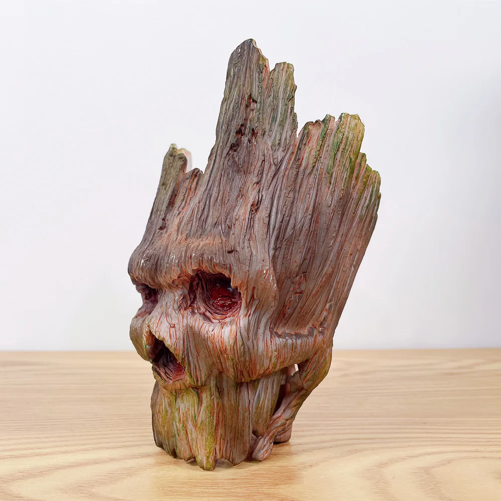 Декор для дома ПВХ Череп цветочный горшок дерево человек Грут фигурка модель