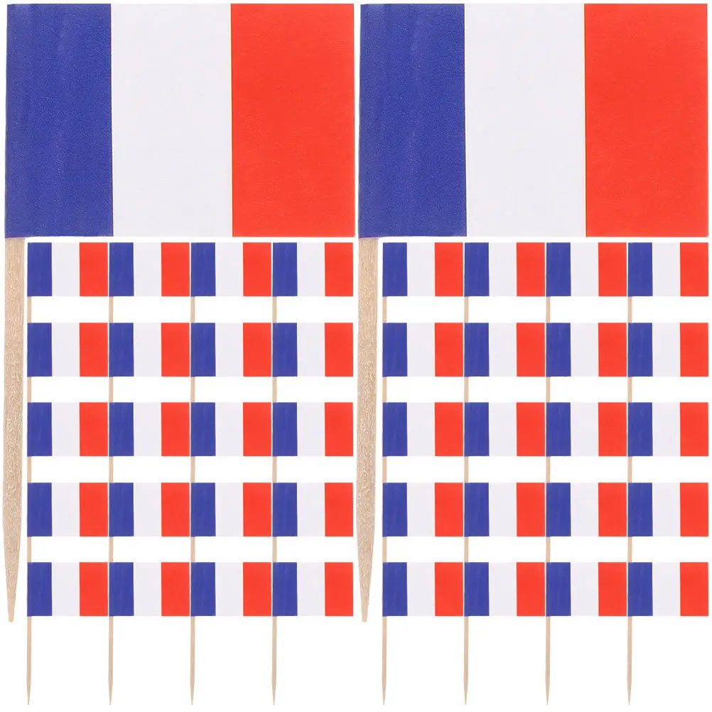 Фото 200 шт. Декоративные флажки-шпажки для торта, украшения для десертов, топперы для кексов, флаги стран мира, пики для еды, фруктов, сэндвичей, для вечеринок №1