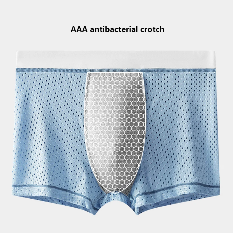 Men's Ice silk Panties Men Underwear Boxershorts Men Boxer Men Ropa Interior Hombre Calzoncillos Breathable Hombre Bamboo Hole
