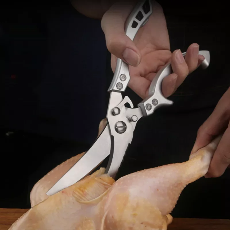 

NEW2022 Powerful Scissors Stainless Steel Chicken Bone Duck Fish Cutter Scale Clean Cook Utility Knife Kitchen Supplies