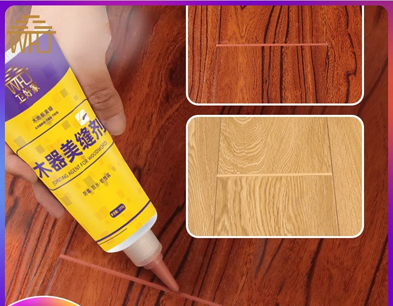 

Waterproof, Mildew-proof and Seamfilling Agent for Wood Floor, Filling and Caulking Agent, Hand-extruded Floor Patching Adhesive