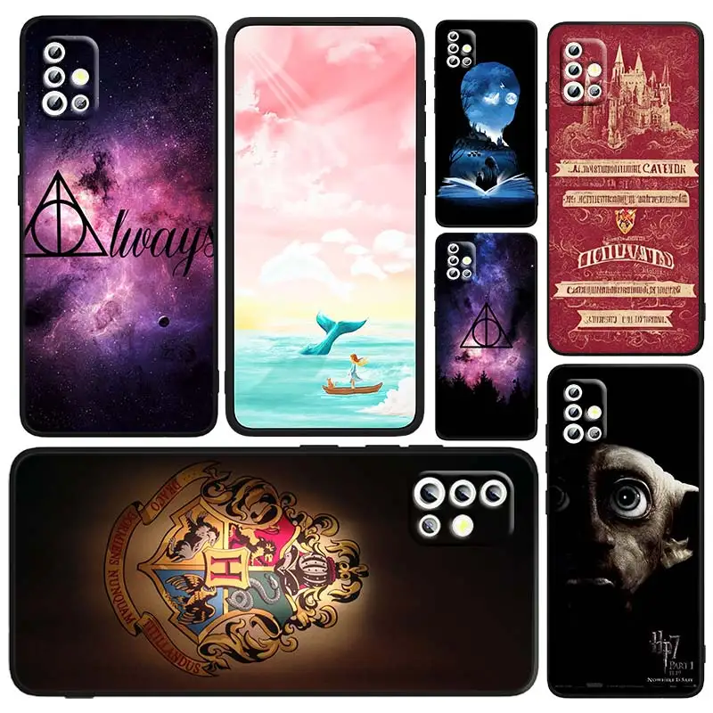 

Logo Potters Wand Harries Phone Case For Samsung A73 A72 A71 A53 A52 A51 A42 A33 A32 A23 A22 A21S A13 A04 A03 5G Black FUnda
