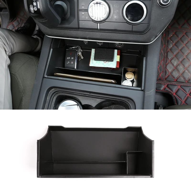 

For Land Rover Defender 110 2020-2021 ABS Car Central Control Storage Box Phone Holder Organizer Box Interior Accessories