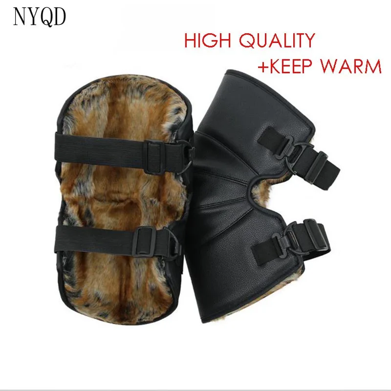 

PU WARTERPROOF Winter Outdoor Cold-proof Short Kneepads Keep Warm Motorcycle Kneepads Sport Tactical Protection Knee Protector