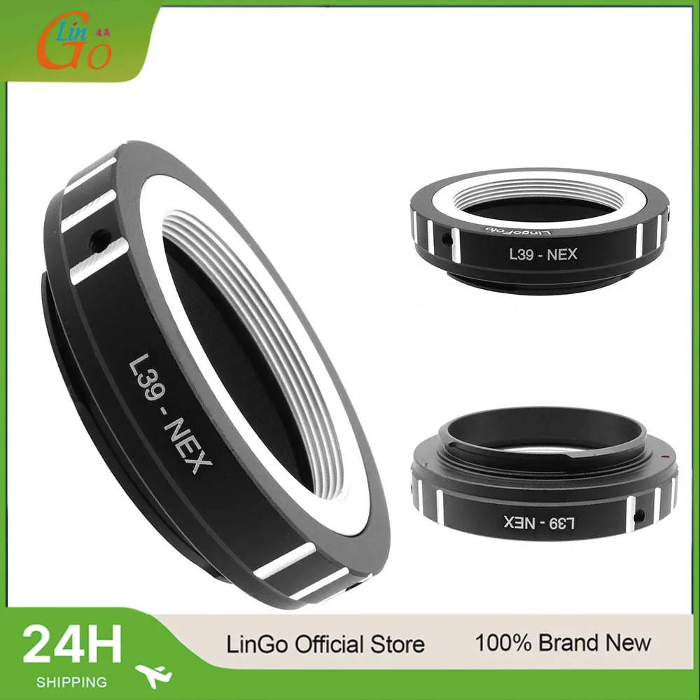 Фото Адаптер Lin Go M39 для объективов Sony NEX, переходник L39 LTM с винтовым креплением для объективов Sony E-Mount для камер NEX 3, 5, A7, A7R, A7II с E-Mount №1