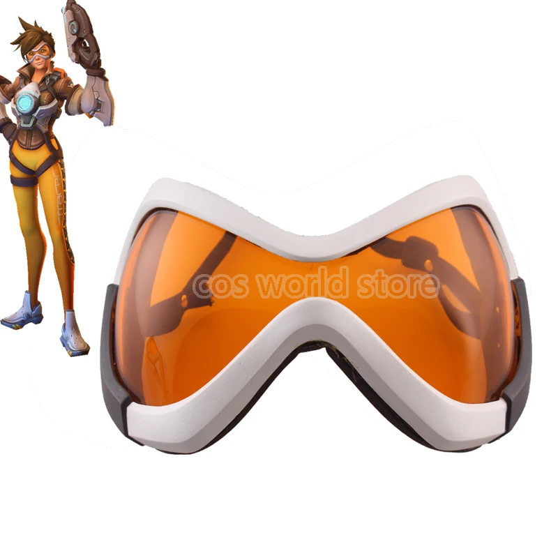 

Game Overwatch Lena Oxton Tracer Cosplay Acrylic Goggles For Adult Women Personality Mirrored Lens Masquerade Party Eyewear Mask