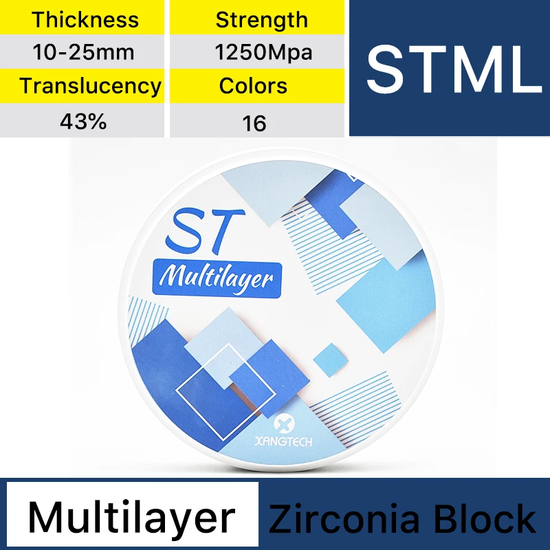 Циркониевые блоки XANGTECH для коронок и мостовидных протезов