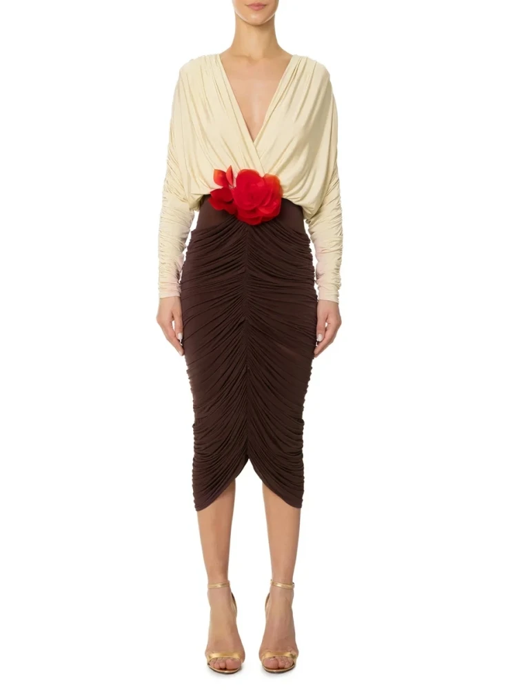 Платье House of Beauty сексуальное миди полиэстер