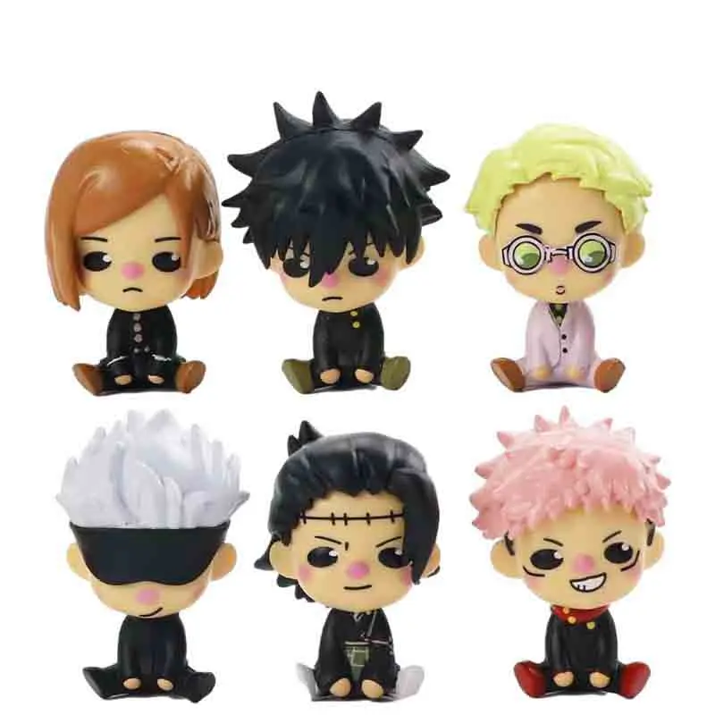 

6pcs/set Jujutsu KaisenAnime Figure Toys Q Version Action Figure Toys PVC Model Kid Gift