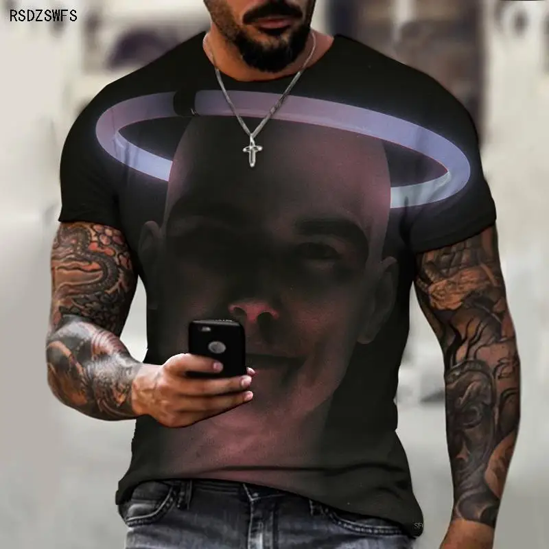 

New Short-sleeved Casual Loose Short-sleeved T-shirt Men's New Fashion Casual T-shirt Oversized 5XLo Collar Summer Cool
