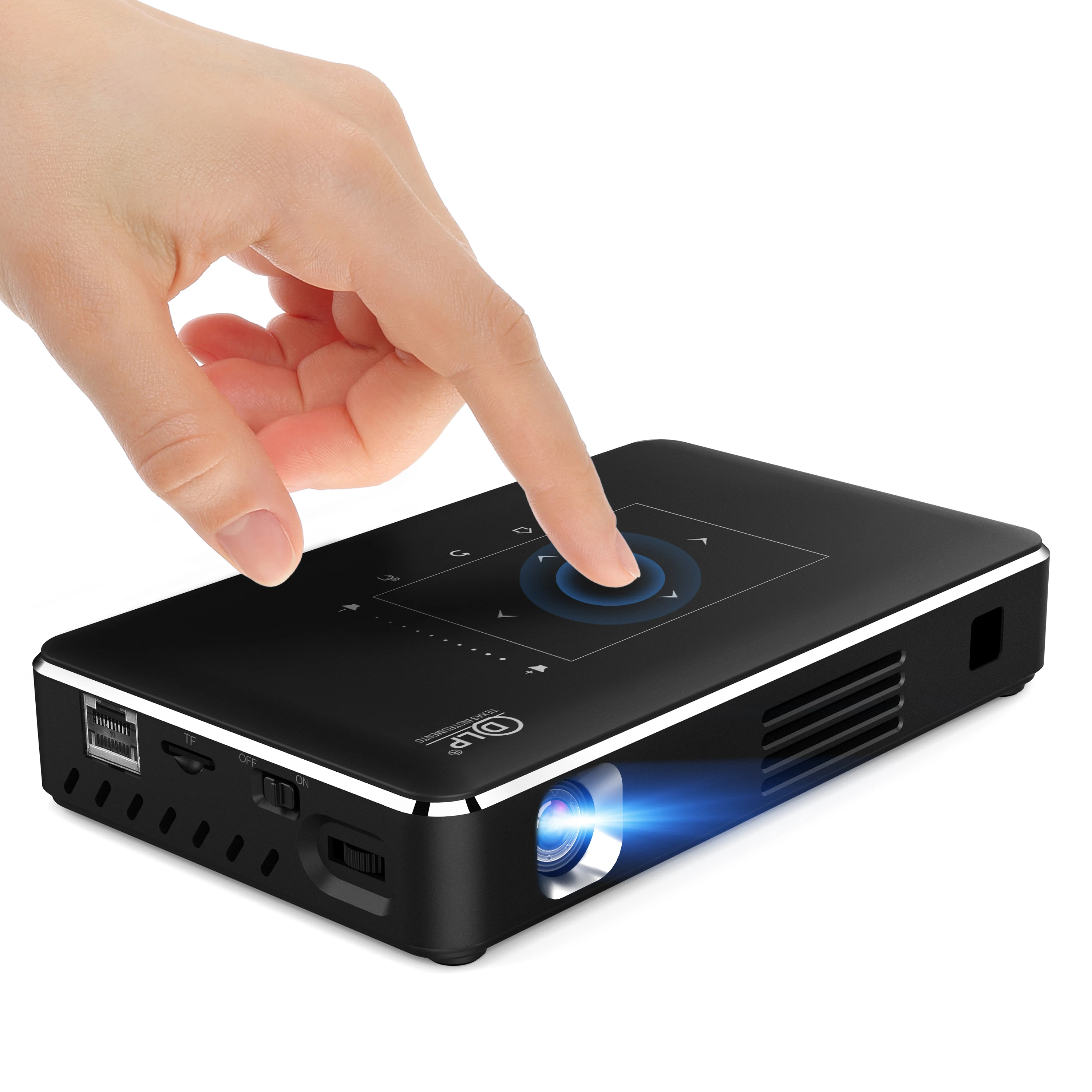 

P10 2000 Lumens Android 9.0 2GB 16GB WiFi DLP Link 3D Beamer MAX 8K 4K Video Portable 1080P Projector for Home Theater