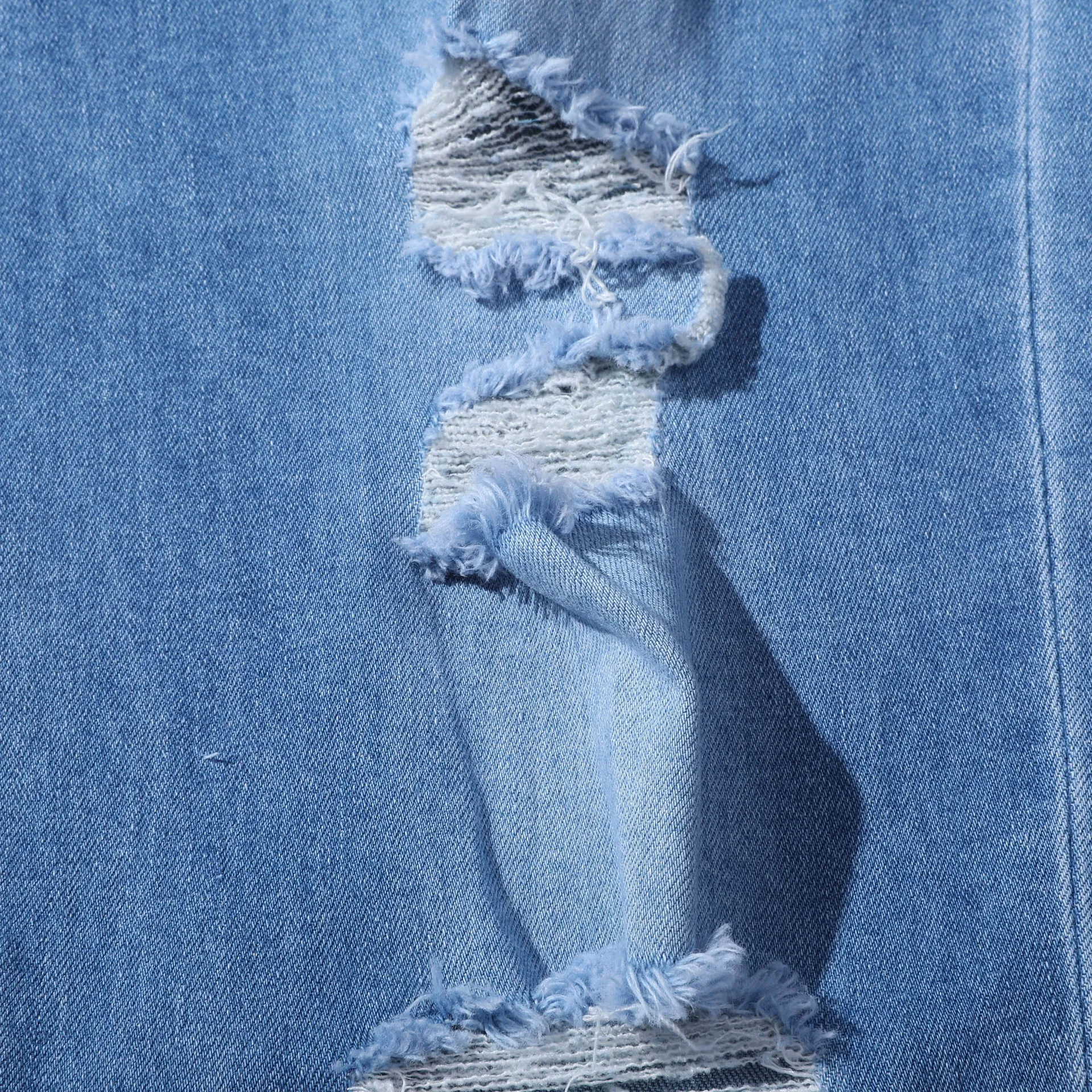 Men's Jeans Stretch Ripped Skinny Casual Y2K Pants Destroyed Hole Slim Fit Denim Trousers Hip Hop Cloth for Man Fashions