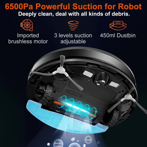 Робот-пылесос Abir Pad X9a, 32 Вт, беспроводной, влажная уборка — изображение товара