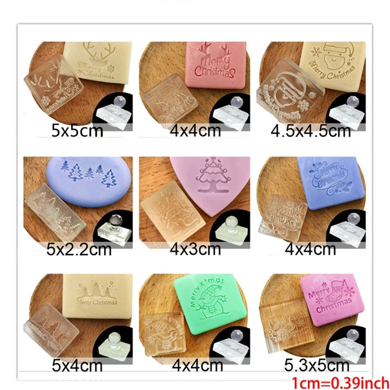 Рождественская тема прозрачный мыльный штамп инструменты для изготовления мыла