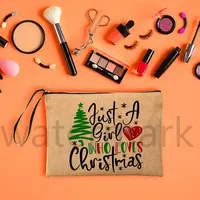 Merry Christmas Best Gift Makeup Bag Women Cosmetic Case Travel Toiletries Organizer Female Storage Pouch Pencil Bags Purse