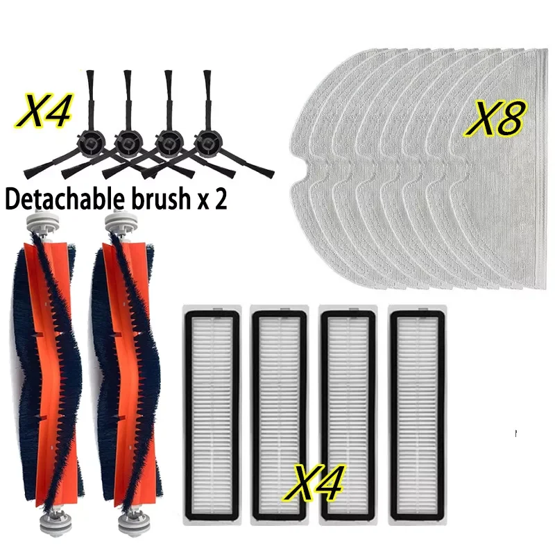 

NEW2023 18PCS Set For Dreame Bot L10 Pro,D9,D9 Pro,D9 max,L10 Robotic Vacuum Cleaner Parts Kits Main Side Brush Filters Mop Rag