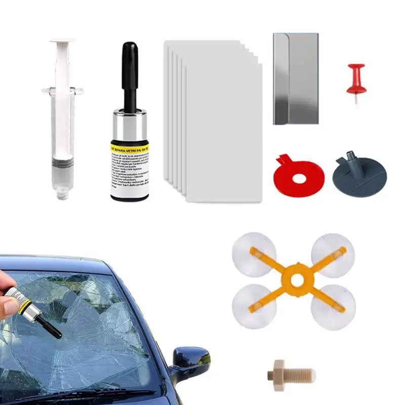 

Car Windshield Cracked Repair Tool Windscren Glass Repair Resin Kit Auto Window Restore Glue Vehicle Casement Fix Tool Universal