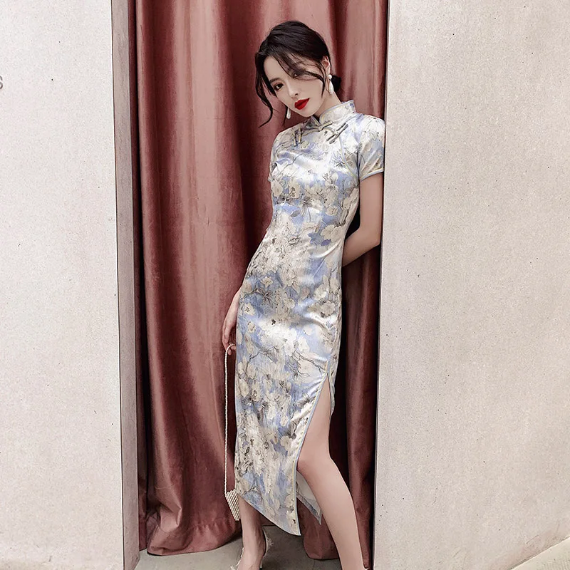 Новинка 2024 года стильное темпераментное французское платье-Ципао в китайском