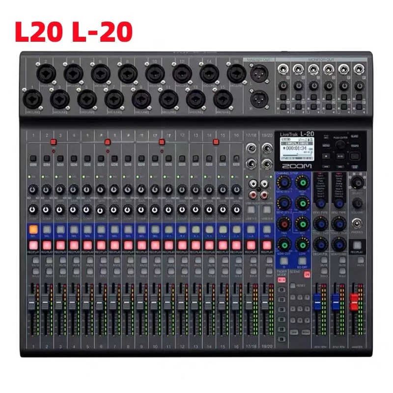 Миксер LiveTrak L8 L12 L20 L20R/рекордер для записи с разных мониторов профессиональные