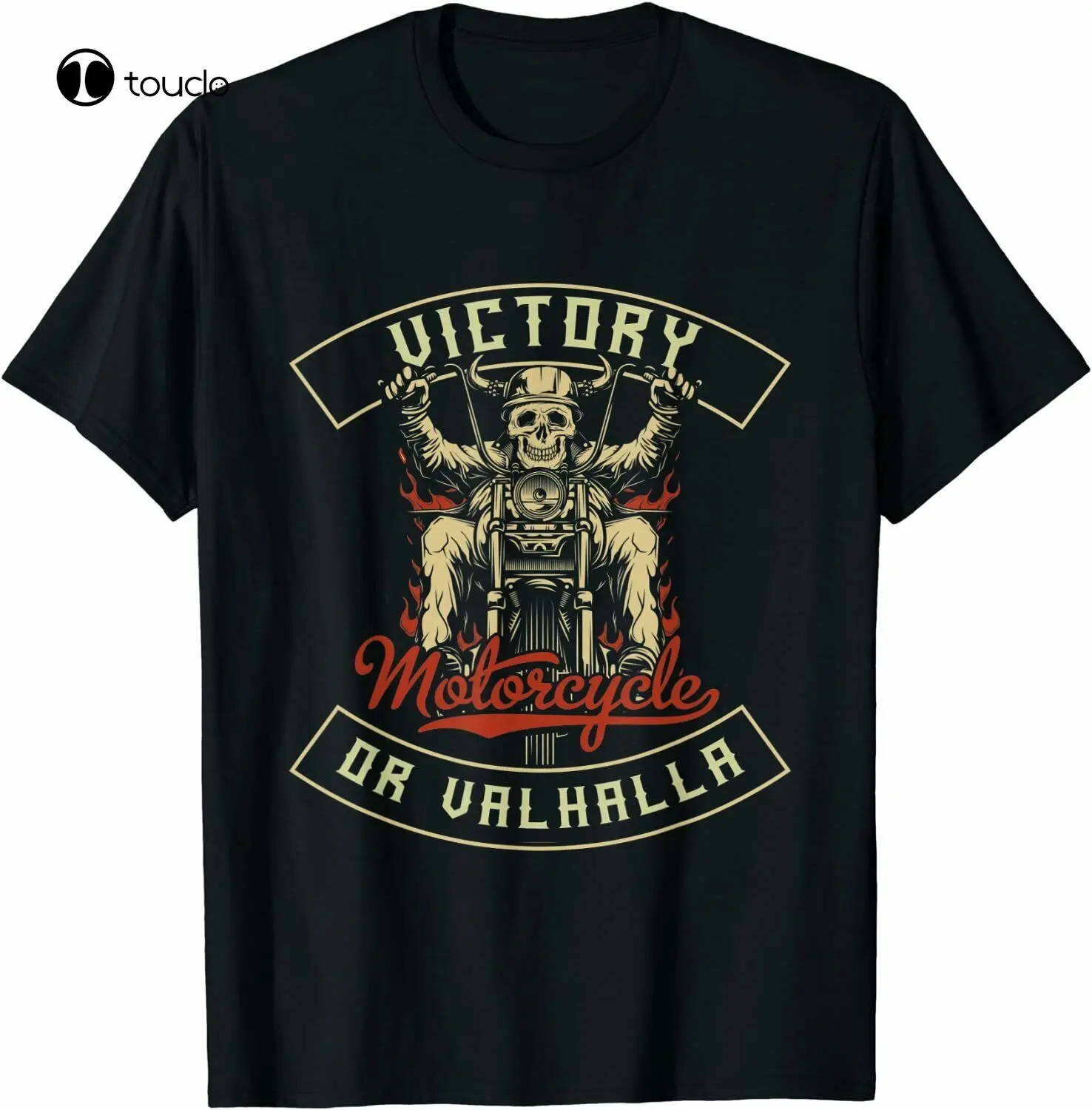 

Victory Or Valhalla Motorcycle Norse T-Shirt Tee Shirt unisex