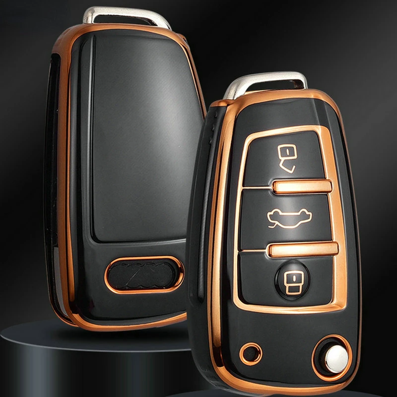 

TPU Car Key Case Cover Shell For Audi A1 A3 8P 8L A4 A5 B6 B7 A6 A7 C5 C6 4F Q3 Q5 Q7 TT S3 S4 S6 RS Holder Accessories