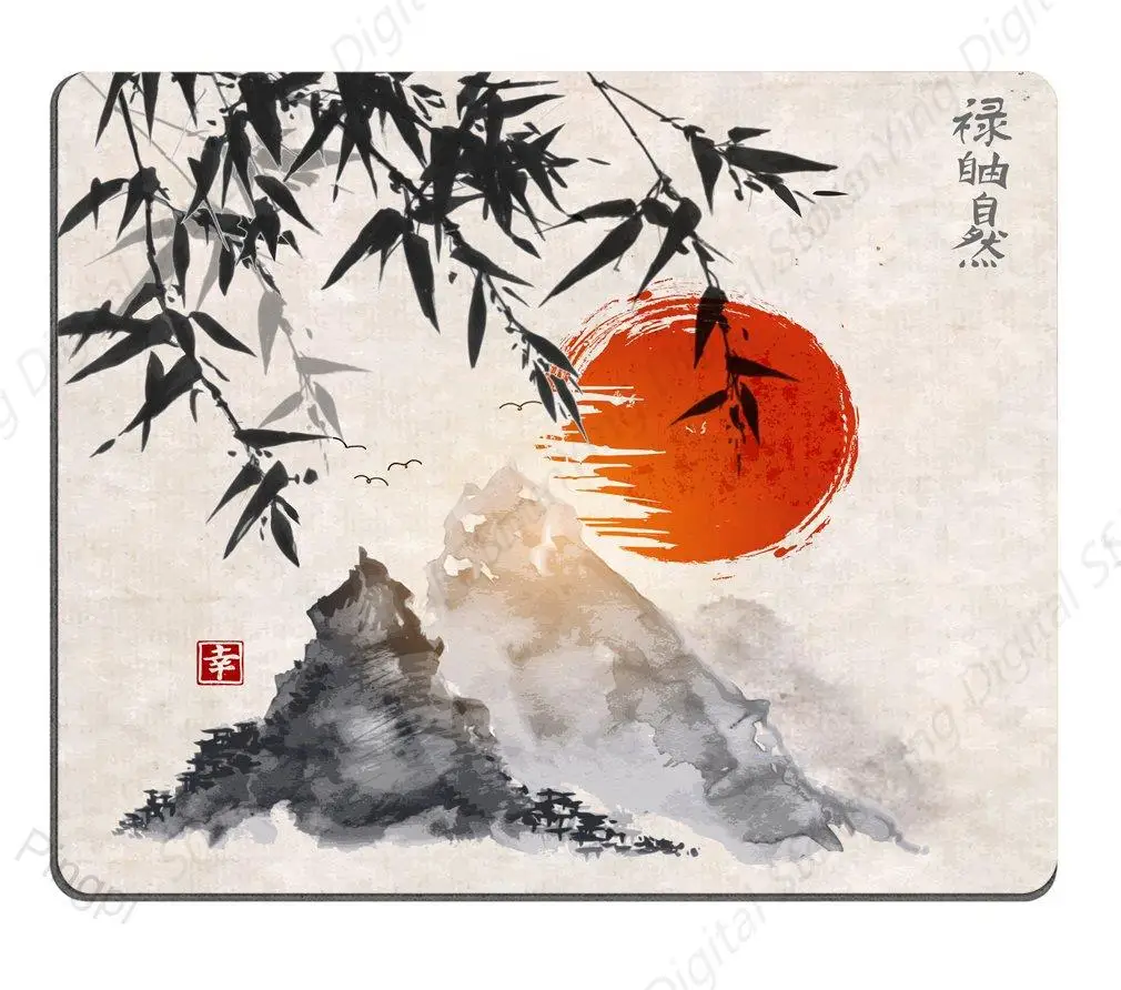 Japanese Tree Sun Mountain Mouse Pad Suitable For Gaming Office Laptop 25*30cm