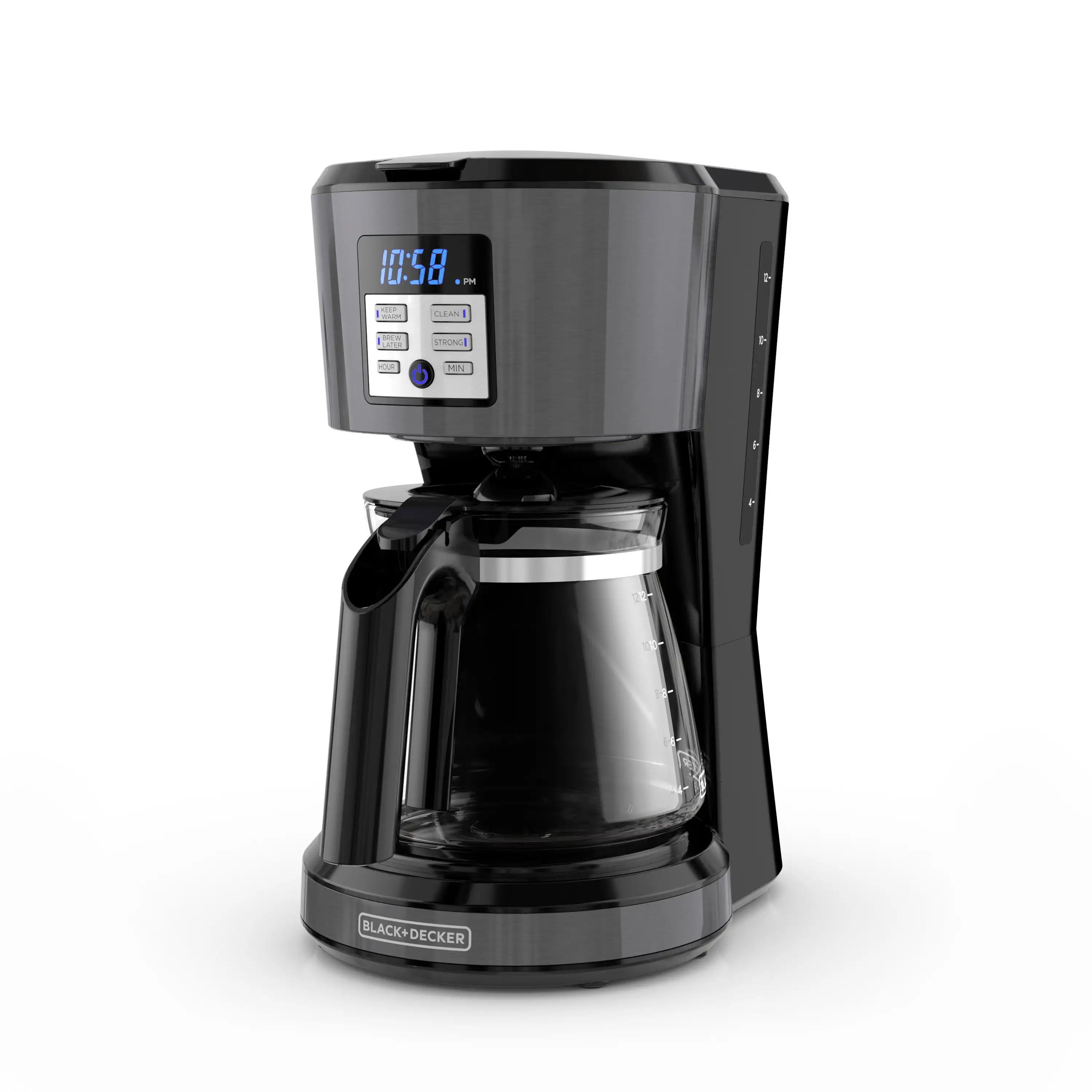 Gloss 12 Cup Drip Coffee Maker with Glass Carafe