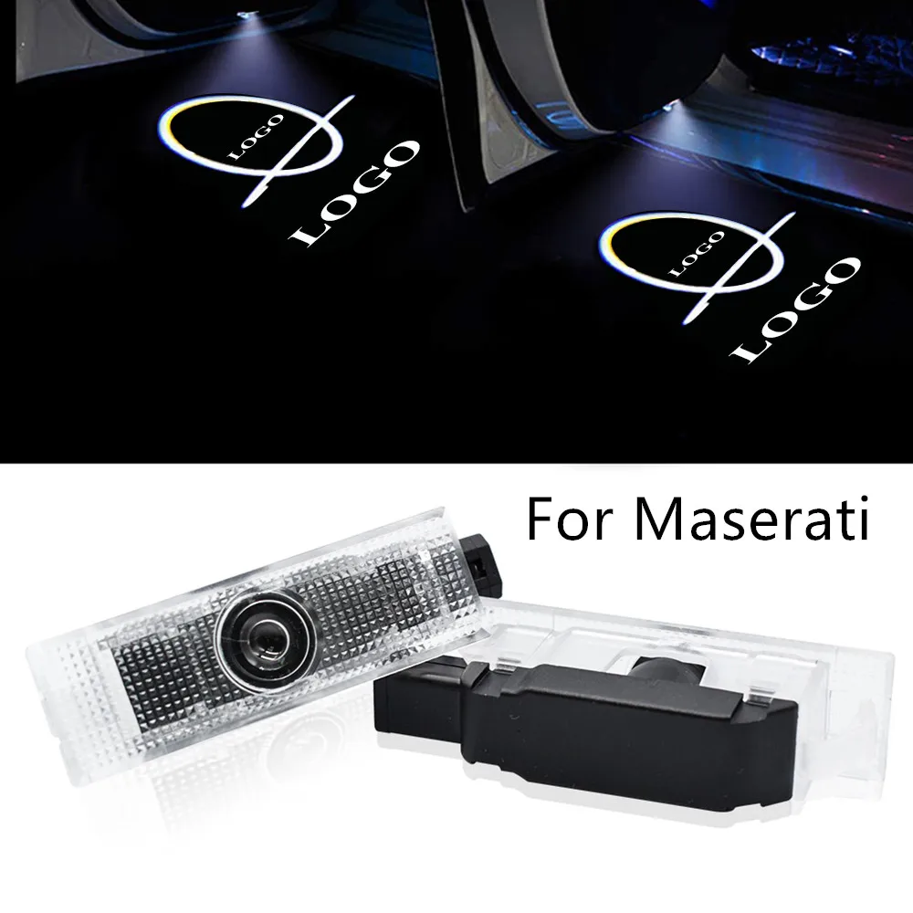 

LED Car Welcome Light Car Door Logo Projectors 6000K Shadow Lamp For Maserati Quattroporte Levante Ghibli GranTurismo GranCabrio