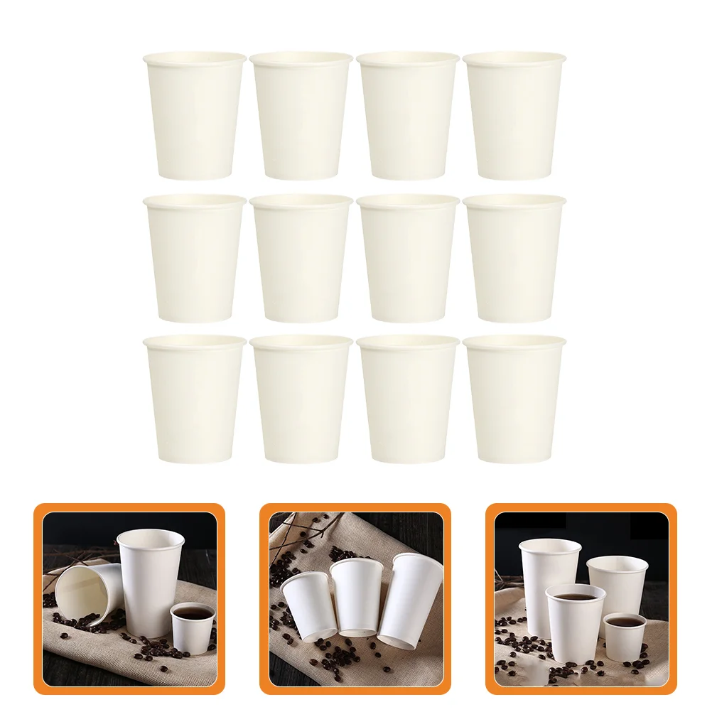 

100pcs Paper Drinking Cups Disposable Paper Cups Party Paper Coffee Cups