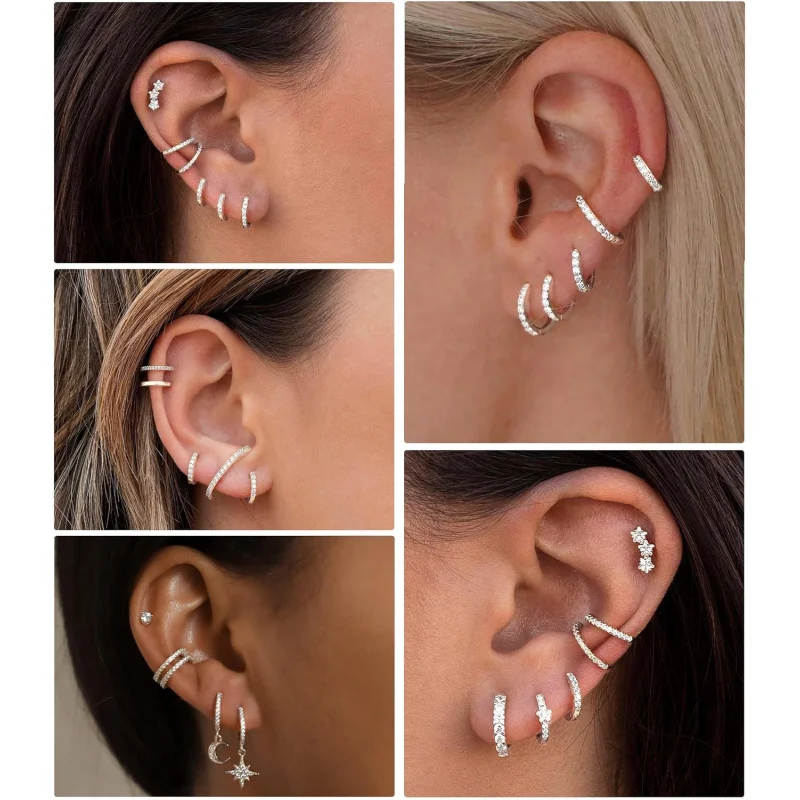 Кристалл из стерлингового серебра 925 пробы — украшенные гусеничными шпильками в