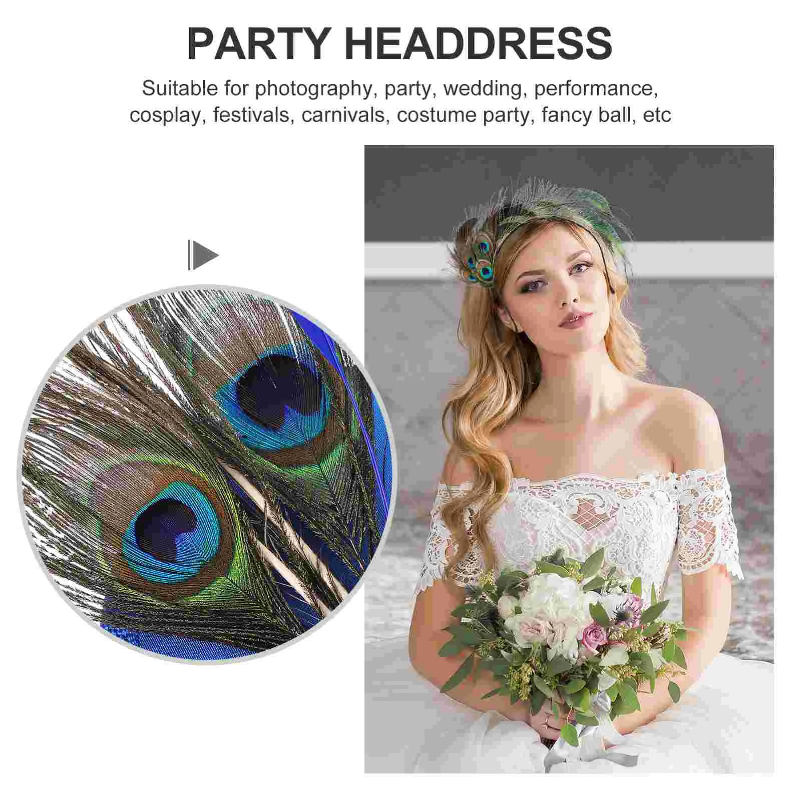 Повязка на голову с павлиньими перьями вечерние головные уборы индийский