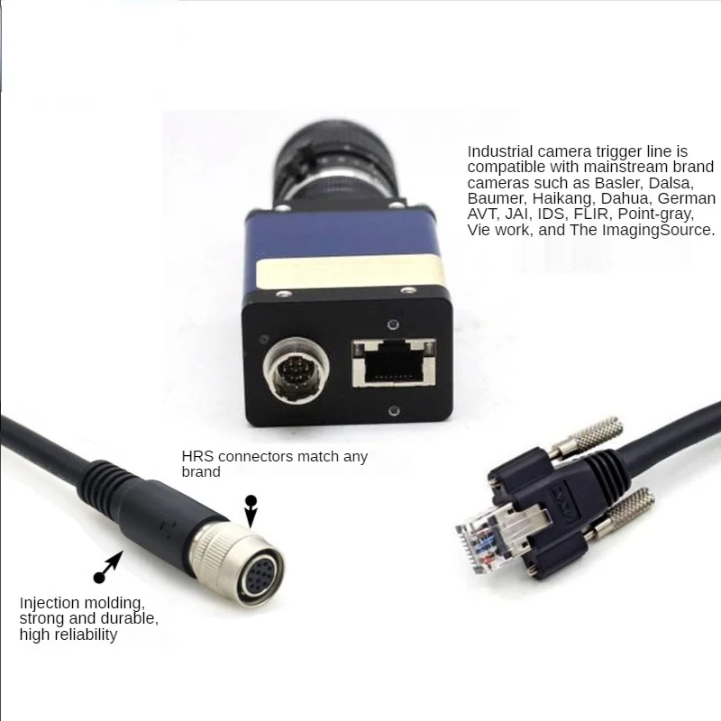 

High-quality HR10A-10P-12S Power Trigger Line Aviation Plug Can Be Used for Industrial Camera Connectors Compatible with HRS